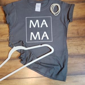 Gray MAMA block shirt